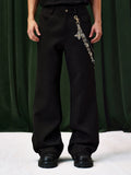 YADcrew Chain Embroidered Western Pants