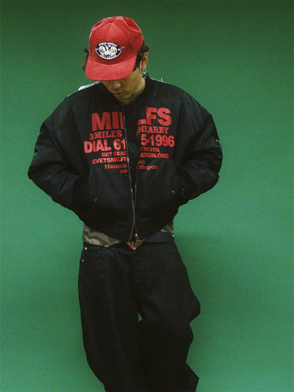 EVETS Black MA-1 Bomber Jacket