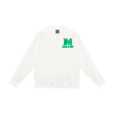MEDM Waffle Half Zipper Polo Shirt