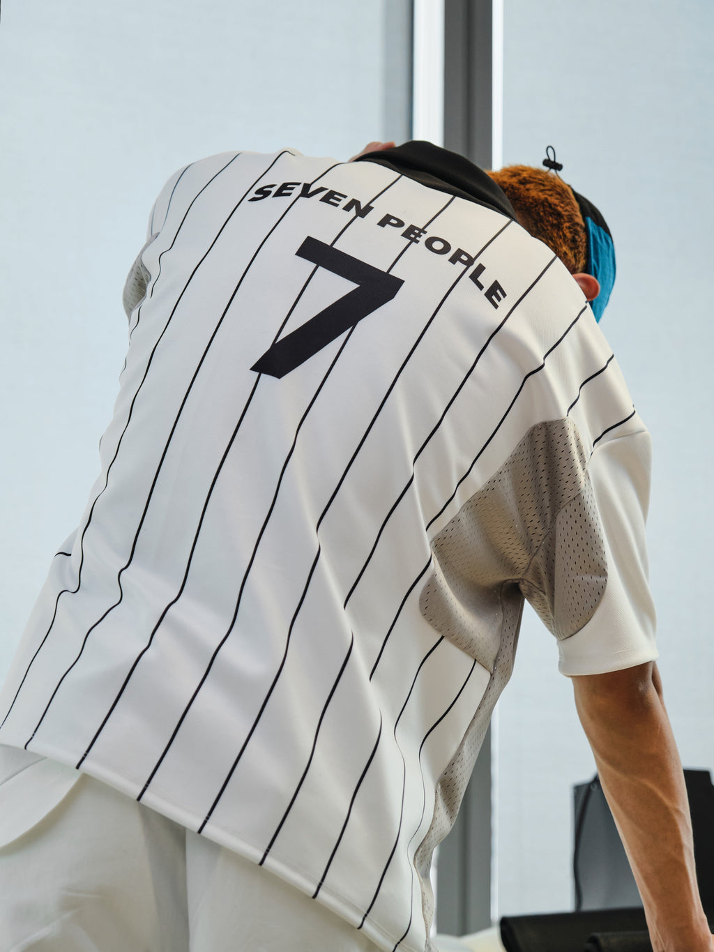 7440 37 1 Colorblocked "7" Stripe Printed Soccer Jersey Uniform Polo Shirt