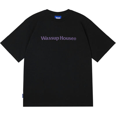 Wassup Basic Large Logo Print Tee