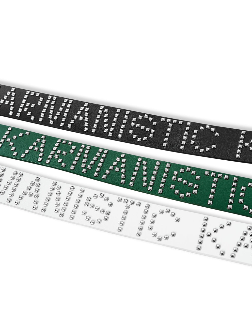 KARMANISTIC Punk Studded Logo Belt