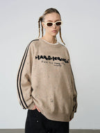 Harsh and Cruel Embroidered Knit Logo Sweater