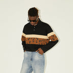 EMPTY REFERENCE Leopard Long Sleeve Polo