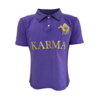 KARMANISTIC Embroidered and Printed Short Polo Shirt
