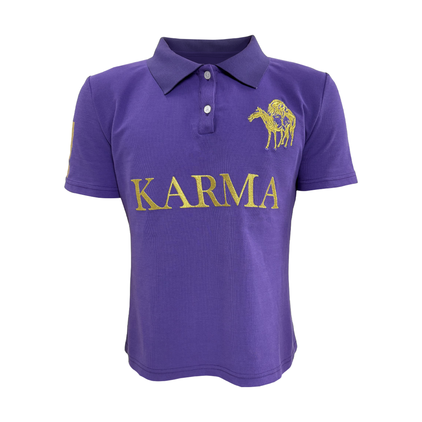KARMANISTIC Embroidered and Printed Short Polo Shirt