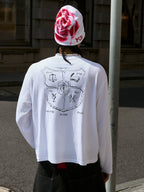 STEEPC Structured Print Double Breasted Long Sleeve Tee