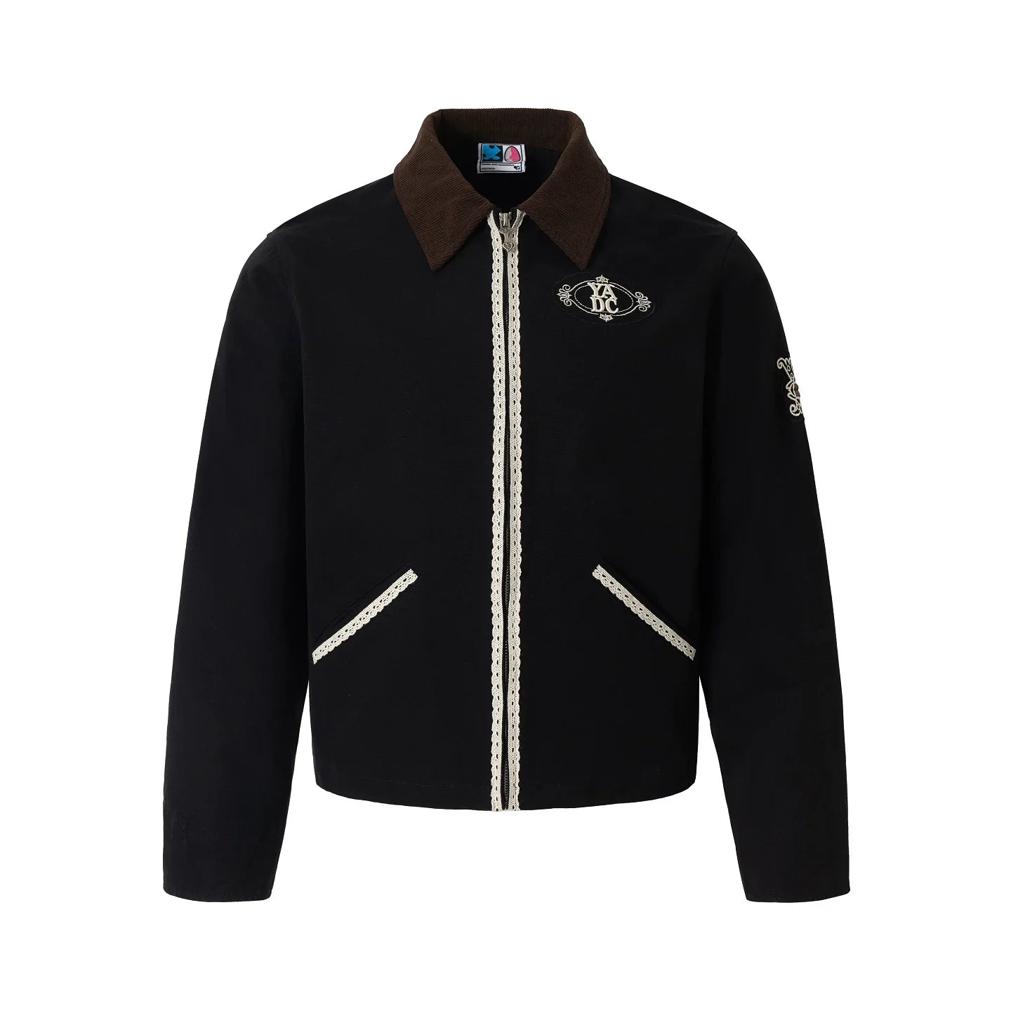 YADcrew Lace Line Embroidered Work Jacket