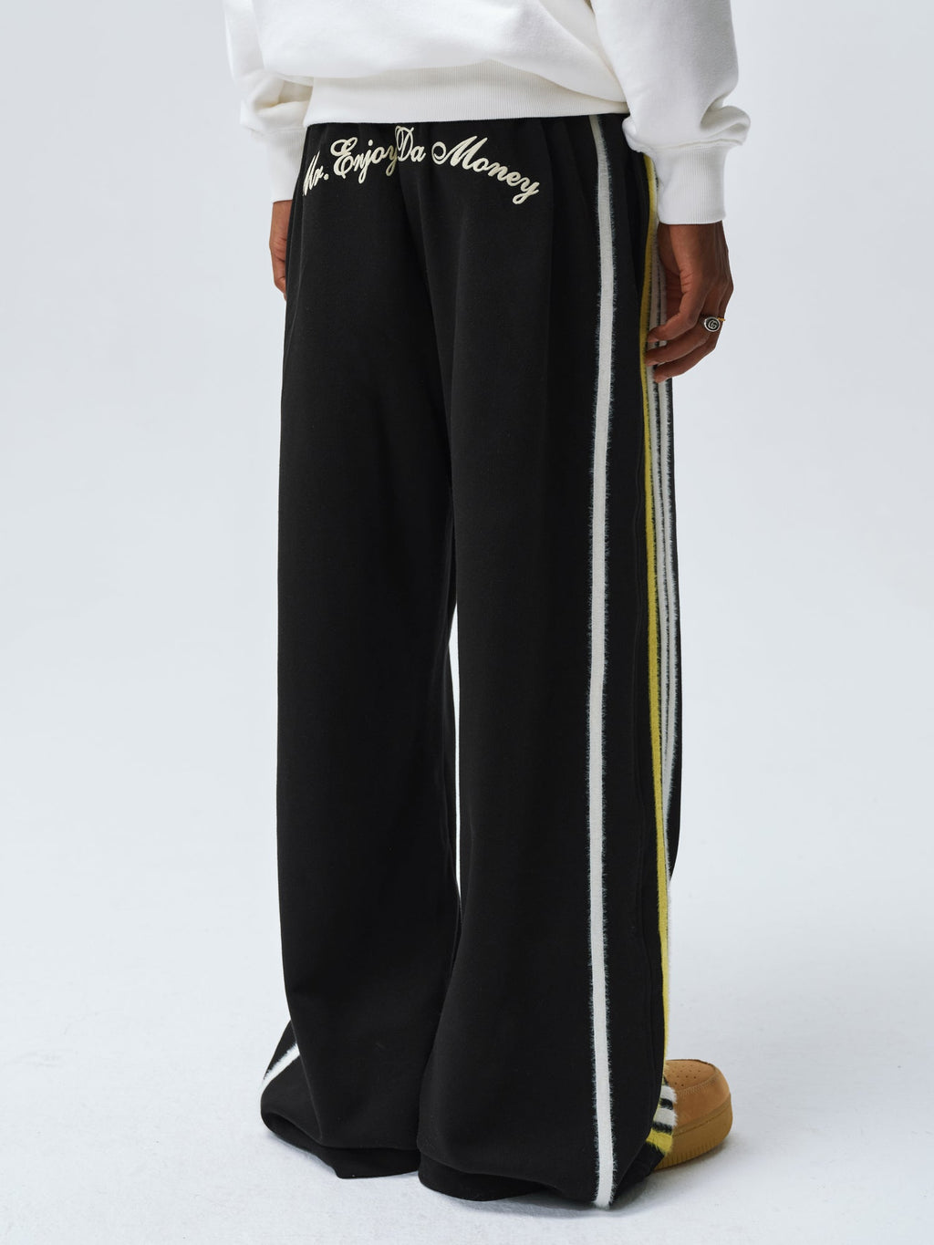 MEDM Side Stripe Four-Bar Drawstring Baggy Sweatpants