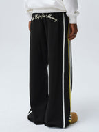 MEDM Side Stripe Four-Bar Drawstring Baggy Sweatpants