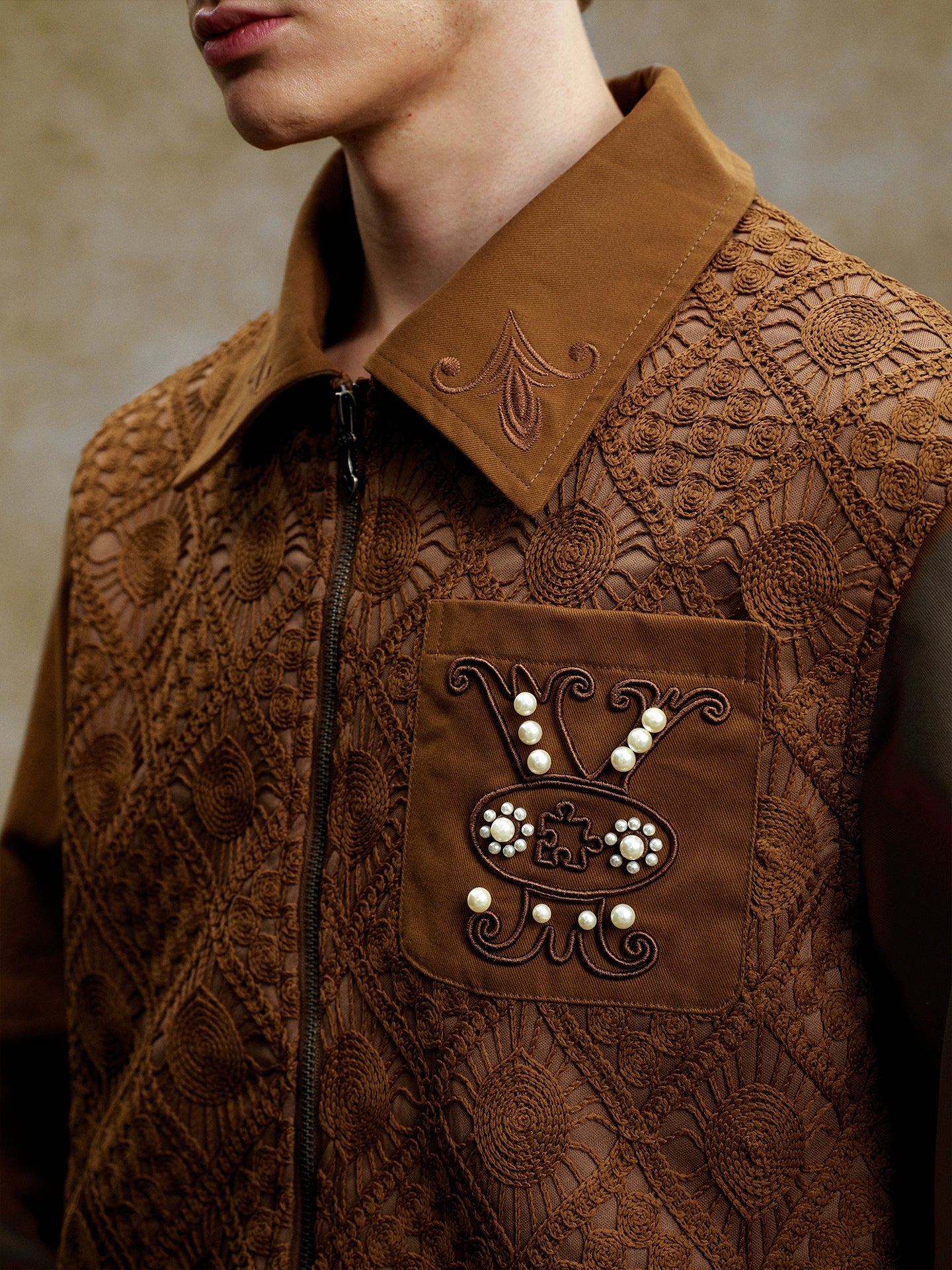 YADcrew Lace Knit Jacket