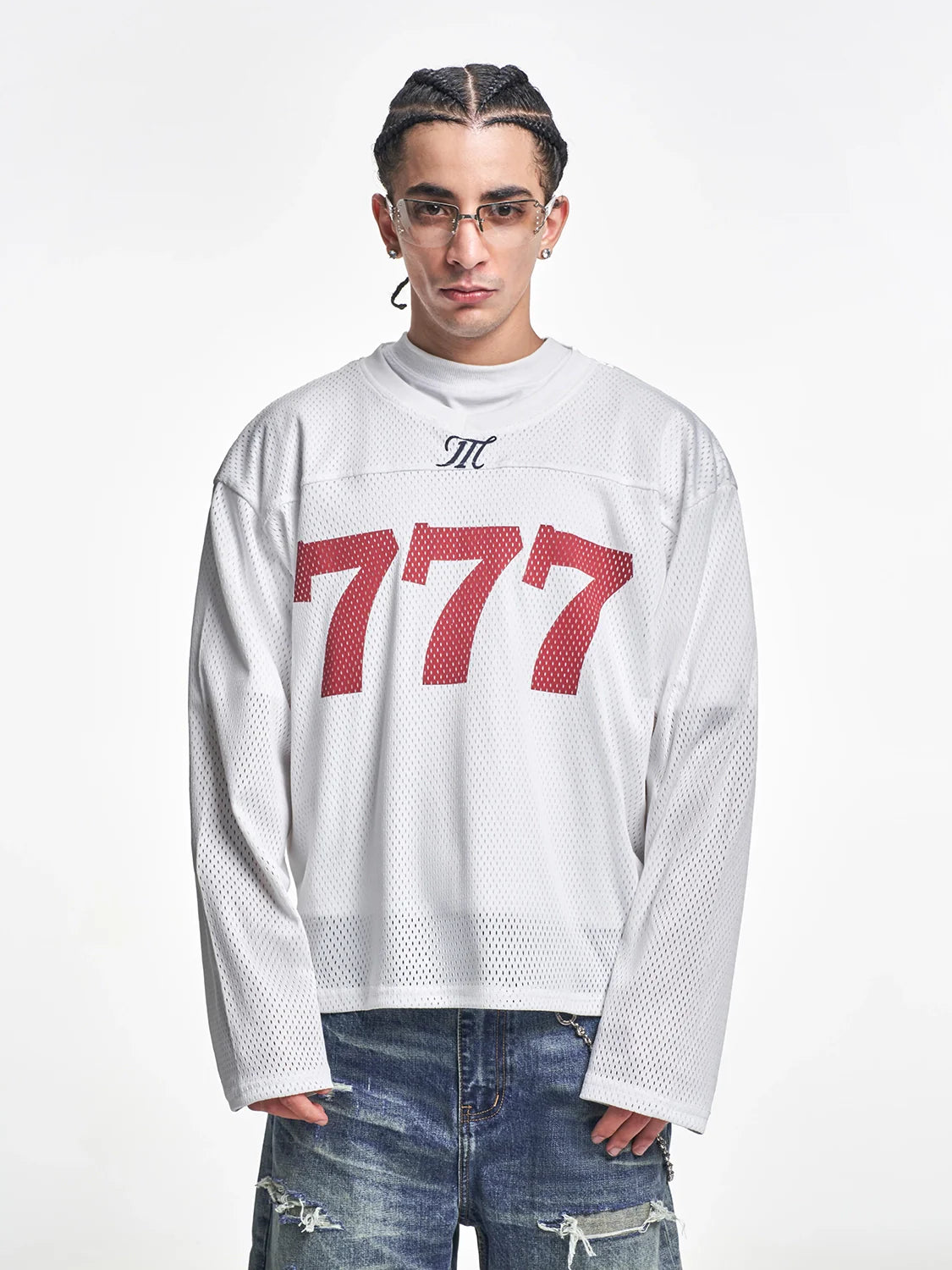 F3F Select 777 Numbered Mesh Long Sleeve Hockey Jersey