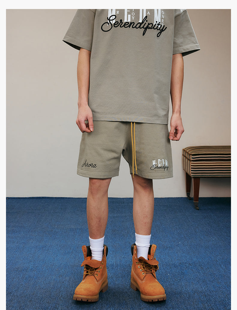 MEDM 3D Embroidered Sweat Shorts