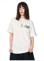 AFGK Flower Embroidered Logo Print Tee