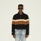 EMPTY REFERENCE Leopard Long Sleeve Polo