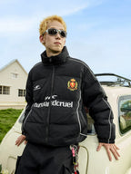 Harsh and Cruel Football Club Embroidered Down Jacket