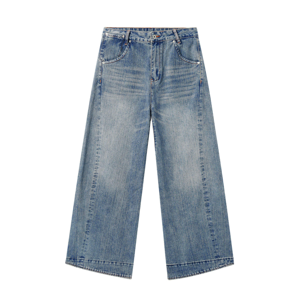 JHYQ Vintage Washed Patchwork Baggy Jeans