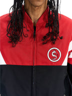 BLIND NO PLAN Contrast Color Sports Bomber Jacket