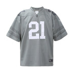 UNTILWERICH Mesh Quilting Embroidered Hockey Jersey