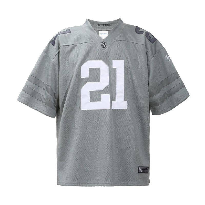 UNTILWERICH Mesh Quilting Embroidered Hockey Jersey
