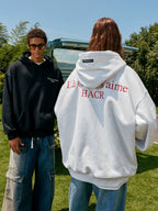 Harsh and Cruel Basic Logo Slogan HACR Embroidered Hoodie