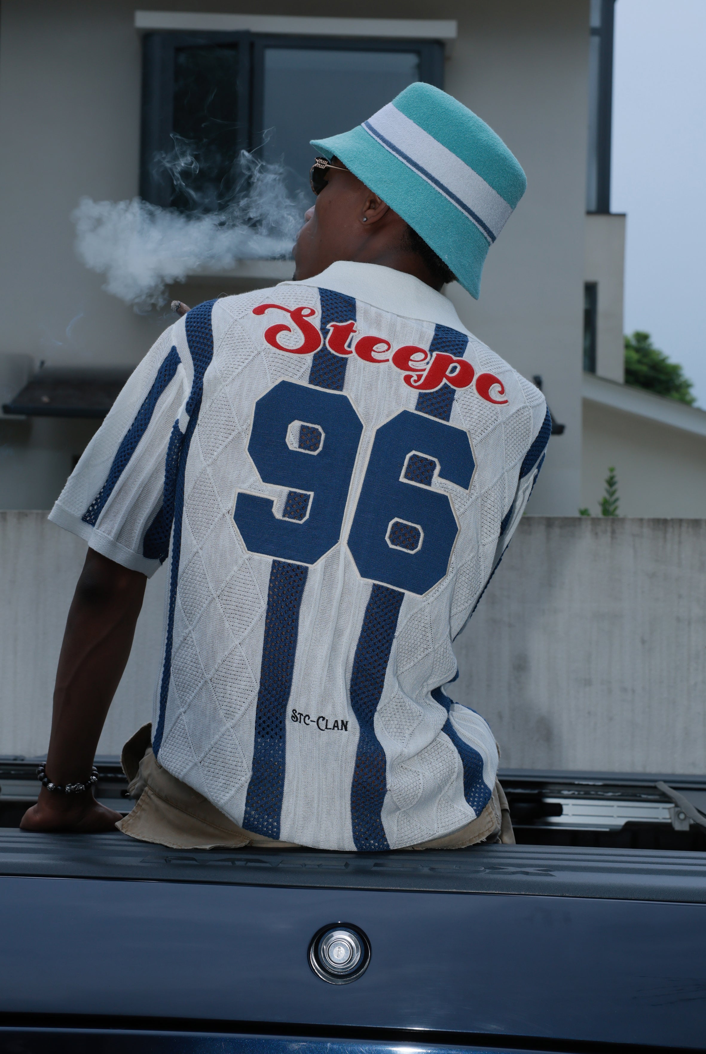 STEEPC Colorblock Knit Short Sleeve Shirt