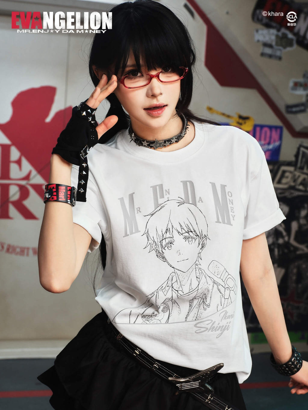 MEDM x EVA NEVER END Character Sketch Graphic Tee