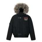 MEDM Detachable Fur Metal Snaps Down Jacket