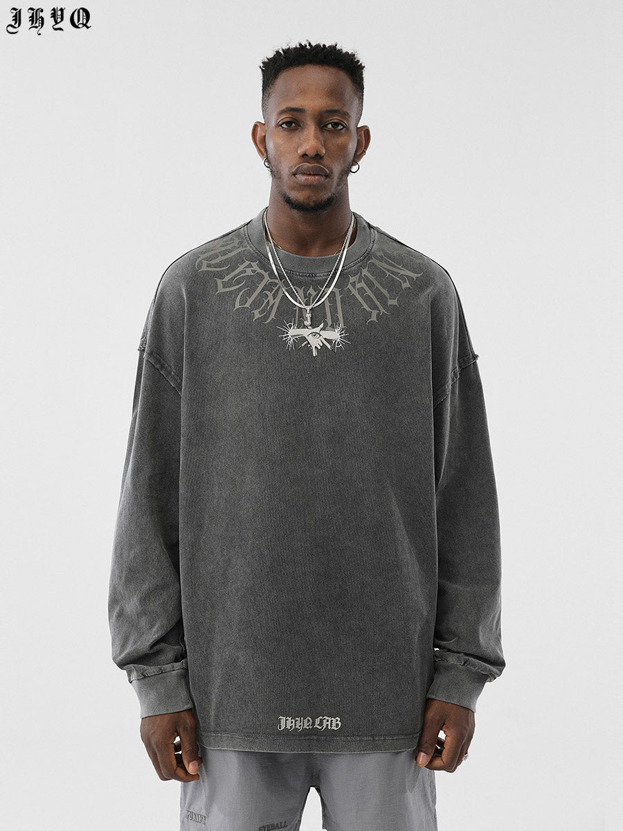 JHYQ Washed Old Long Sleeved Tee