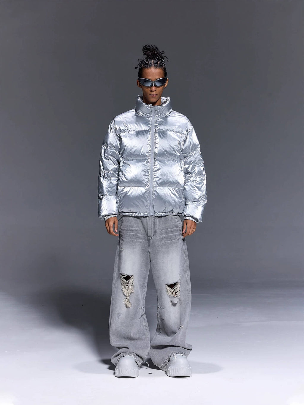 1807 Glossy Silver Down Jacket