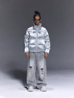 1807 Glossy Silver Down Jacket