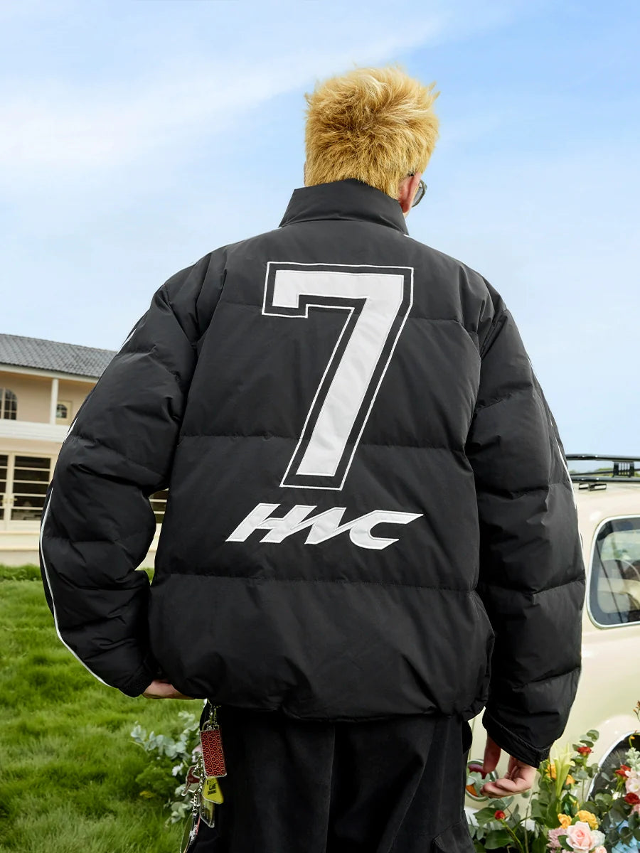 Harsh and Cruel Football Club Embroidered Down Jacket