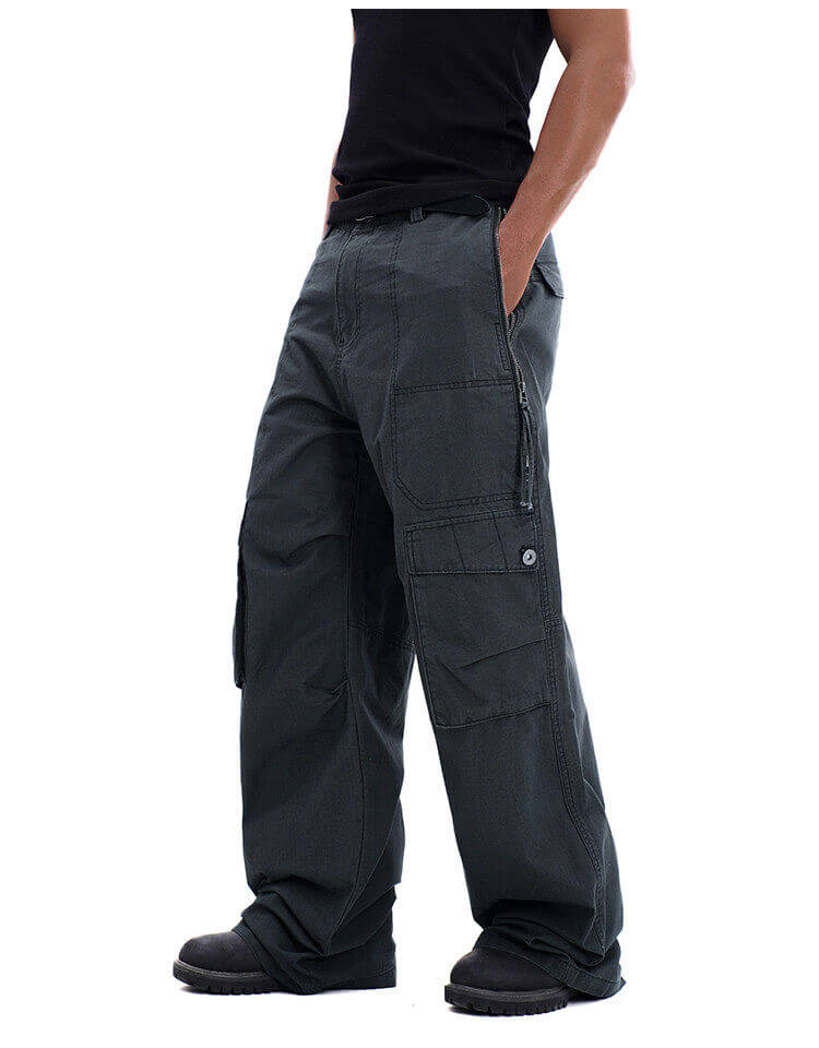 F3F Select Multi Pocket Side Zipper Work Cargo Pants
