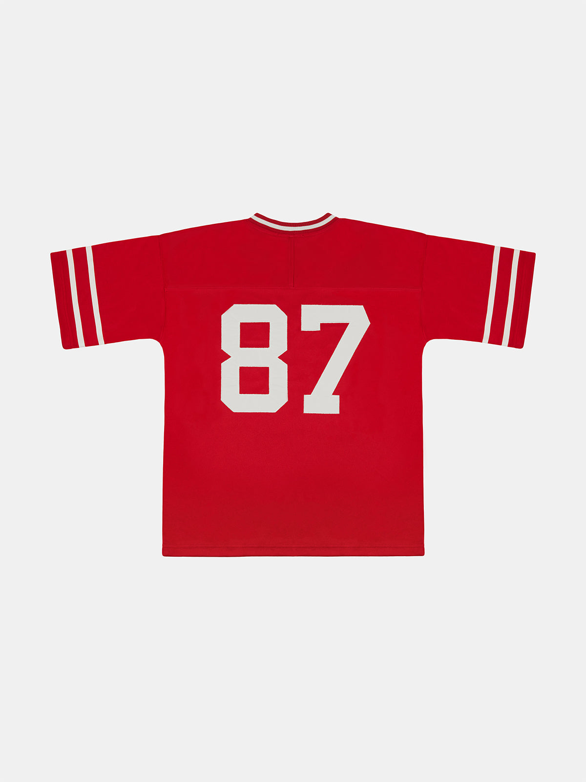 MHARF Red 87 Patch Embroidery Bar Stripe Hockey Jersey
