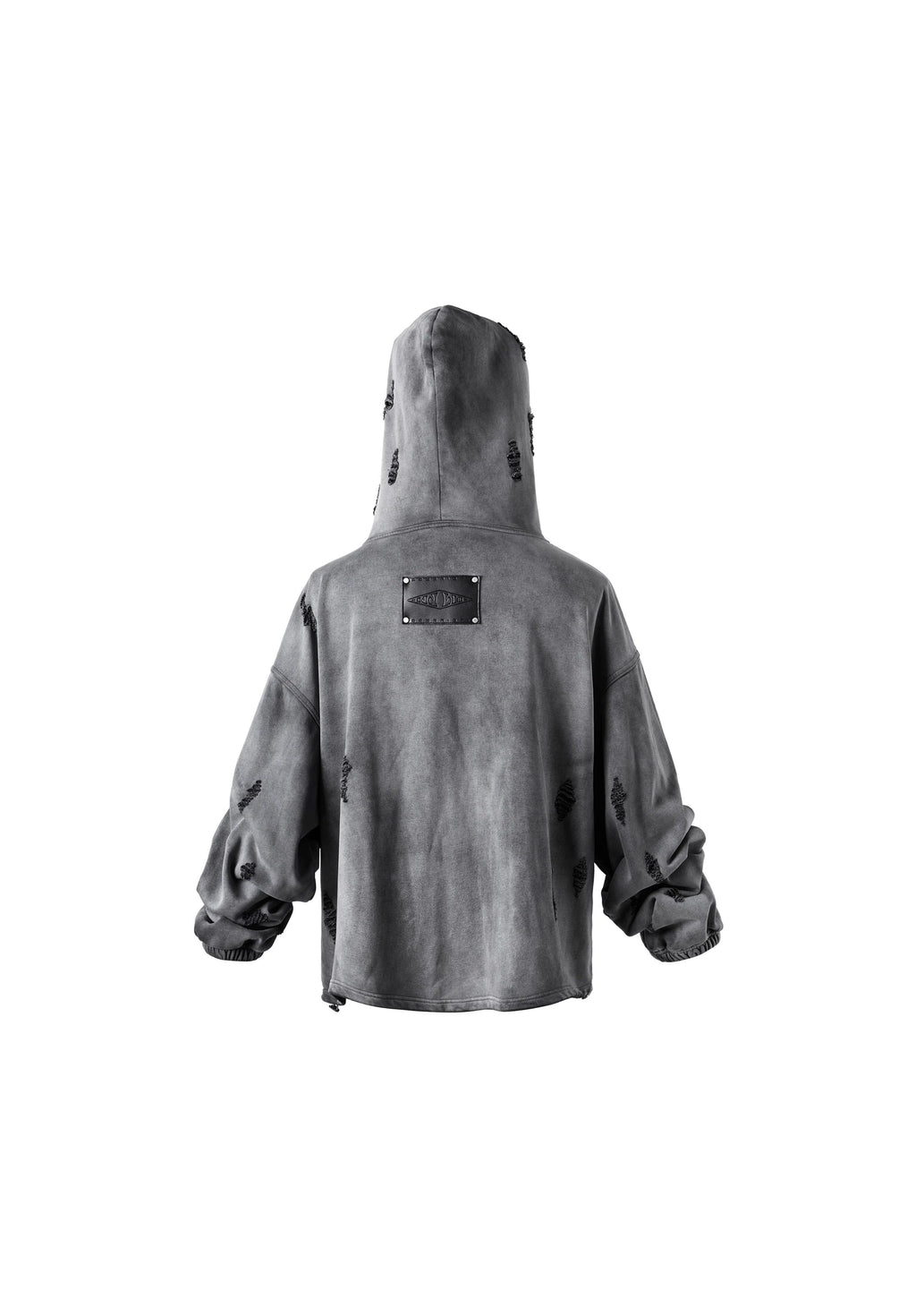 KARMANISTIC Distressed Washed Rivets Hoodie