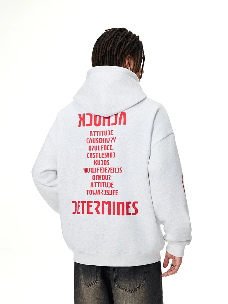 Achock Heavyweight Logo Printed Zip Up Hoodie