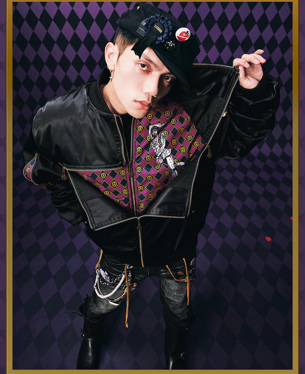 MEDM × JOJO Multi Zip Bomber Jacket
