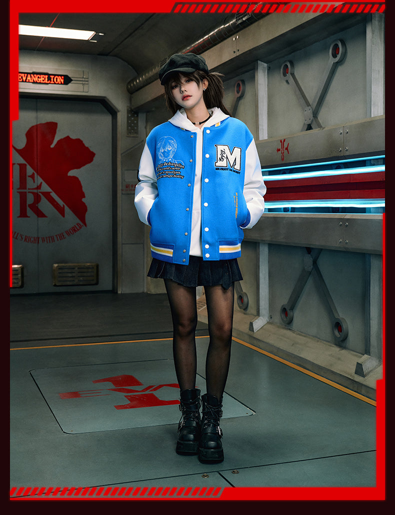 MEDM x EVA Unit-00, Unit-01, Mark.06 Leather Varsity Jacket
