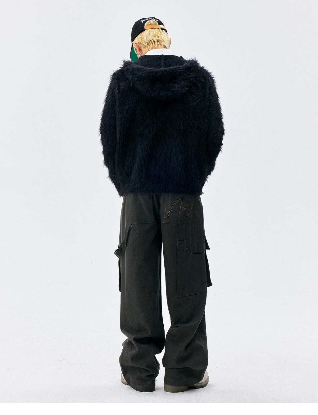MEDM Mohair Hooded Zip Up Jacket