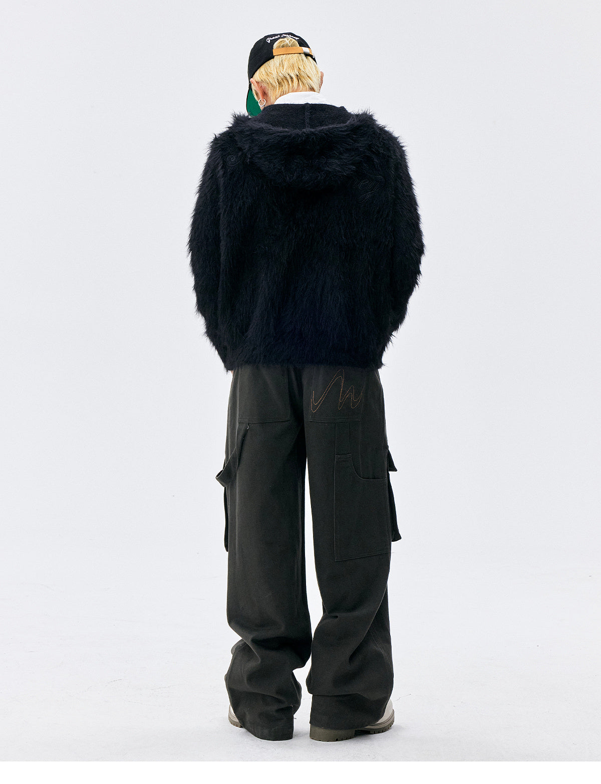 MEDM Mohair Hooded Zip Up Jacket