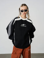 Harsh and Cruel Embroidered Logo Round Neck Sweater