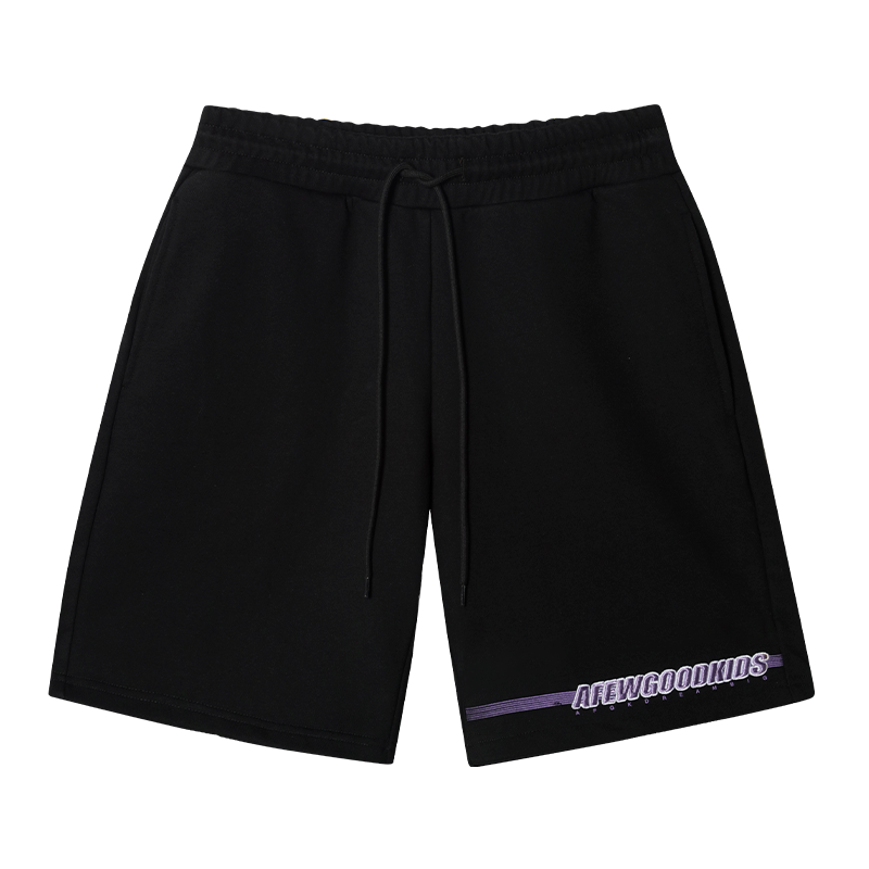 AFGK Embroidery Gradient Sports Sweat Shorts