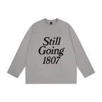 1807 STILLGOING Vintage Flocked Print Long Sleeve Tee