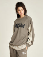 VOTE Contrast Color Rotating Sweatshirt