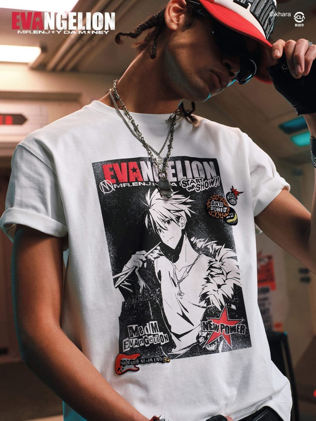 MEDM x EVA NEVER END Vintage Character Poster Print Tee