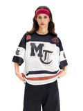 F3F Select Football Print Color Block Mesh Short Sleeve Jersey
