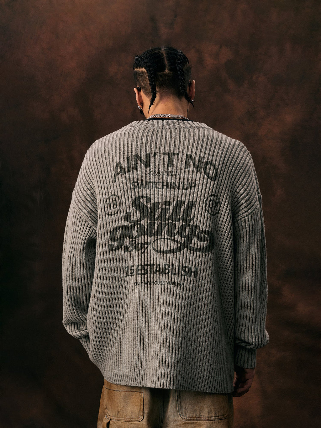 1807 Pit Stripe Vintage Knit Sweater