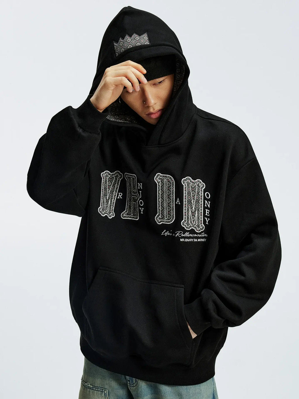 MEDM Ethnic Patchwork Hoodie