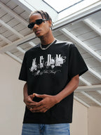 MEDM Beaded Rose Embroidery Logo Tee