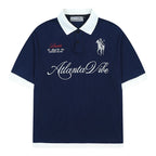 Harsh and Cruel Waffle Knit Embroidered Layered Polo